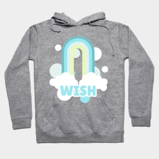 Rainbow Dream Pale Blue Wish Retro Style Inspiration Hoodie